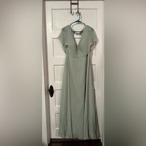 Azazie Bridesmaid dress - Size A16 - Dusty Sage